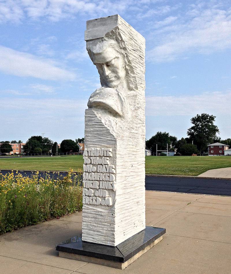 The Tribute Memorial on the Plainfield Central High School campus that honors military members who died in peacetime may be moved to Settlers' Park behind Village Hall after trustees directed village staff Monday to assist residents in making plans.