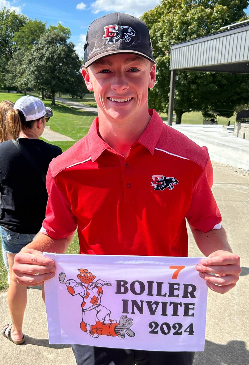 Erie-Prophetstown golfer Blake Geuns is pictured after tying for seventh at Kewanee's Boiler Invite.