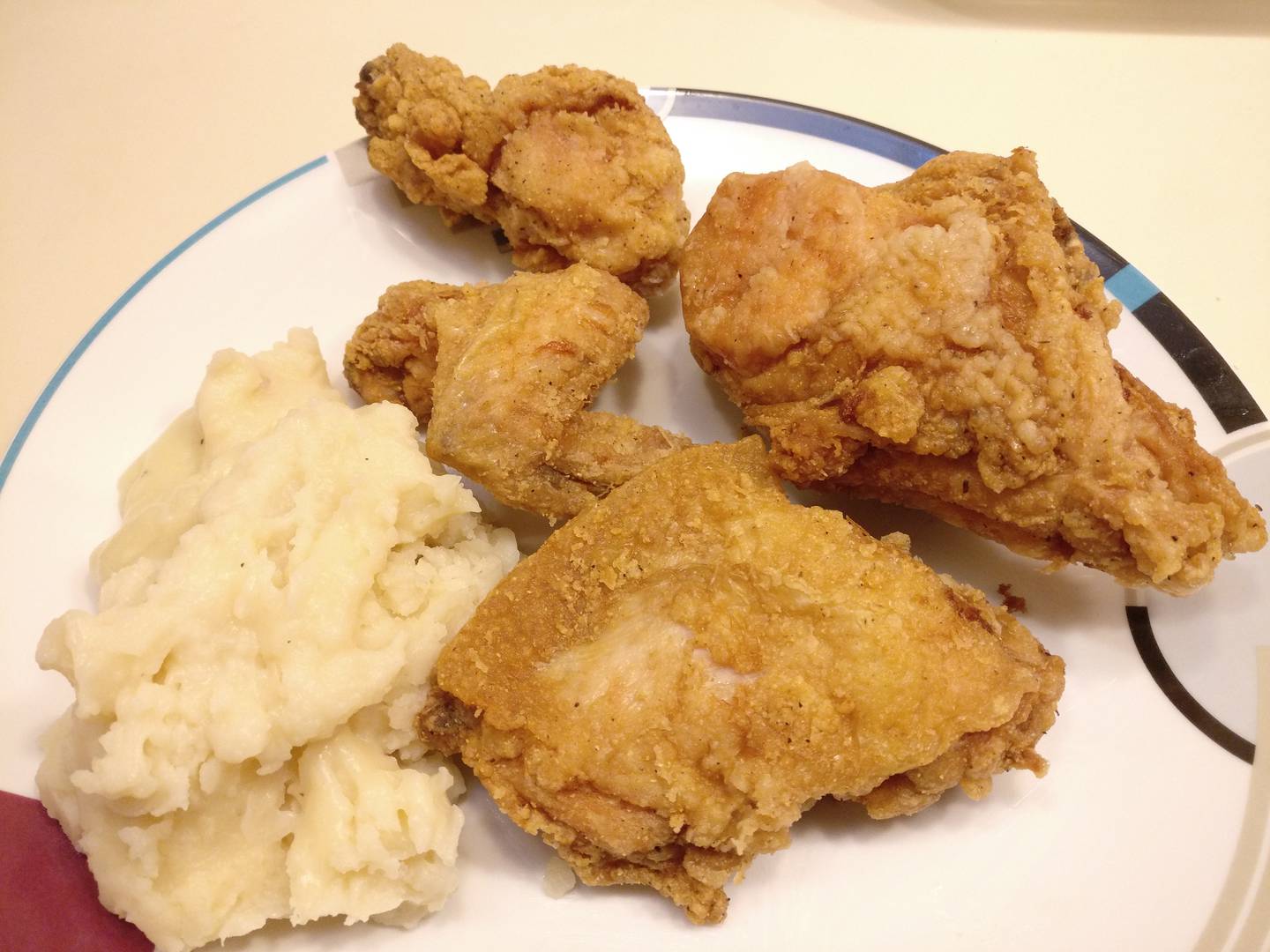 The signature, hand-battered and pressure-fired chicken at Harner's Bakery & Restaurant in North Aurora.