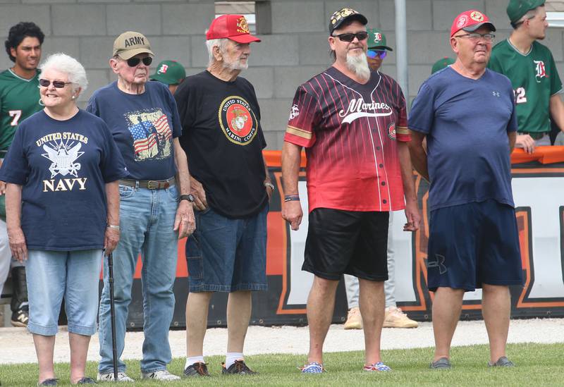Veterans were honored on Wednesday, July 3, 2024 in Schweickert Stadium at Veterans Park in Peru. The Pistol Shrimp held their annual Salute to Veterans honoring local members who served in the military.