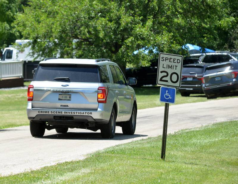 Police officers from several departments assisted the Ogle County Sheriff's Office on Wednesday, June 12, 2024, during a shooting on Wild Rice Lane in Lost Lake. a private subdivision located east of Dixon on Flagg Road.