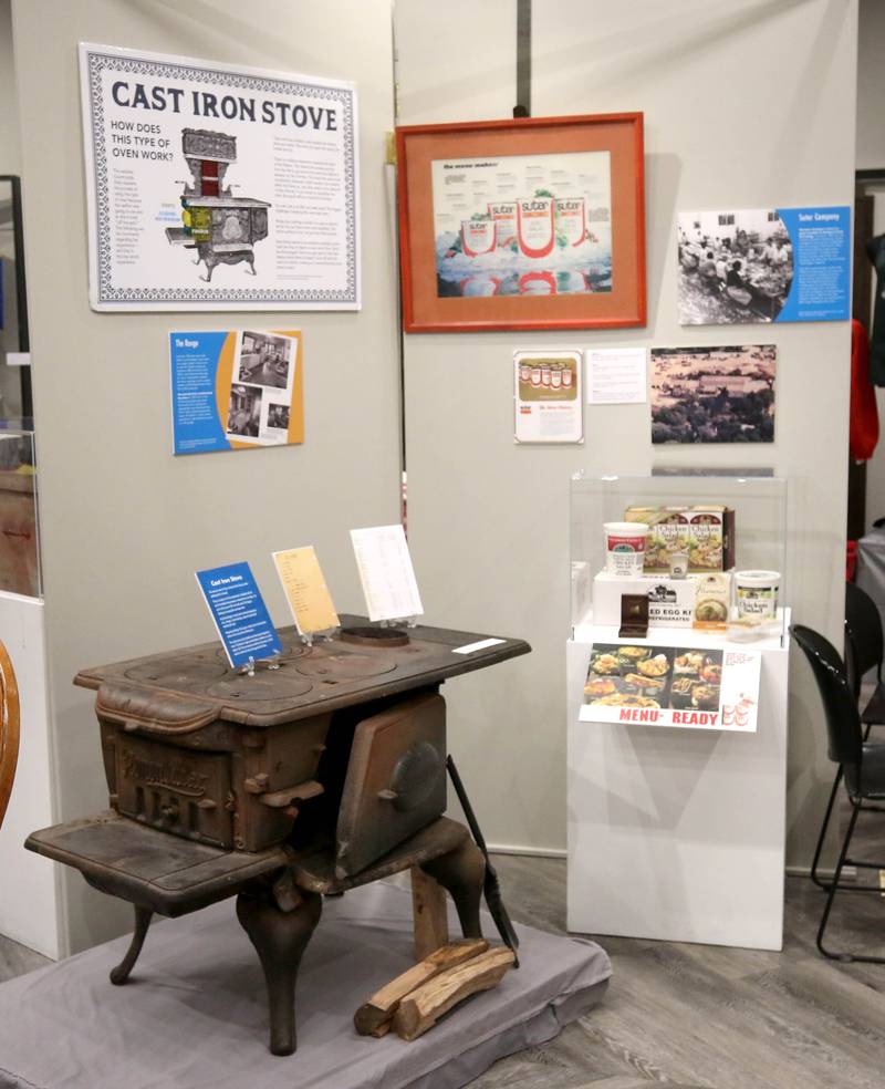 Part of the new exhibit “Food: Gathering Around the Table,” now open at the DeKalb History Center in Sycamore. The exhibit was created by the DeKalb County History Center in collaboration with the Smithsonian Institution's Museum on Main Street program.