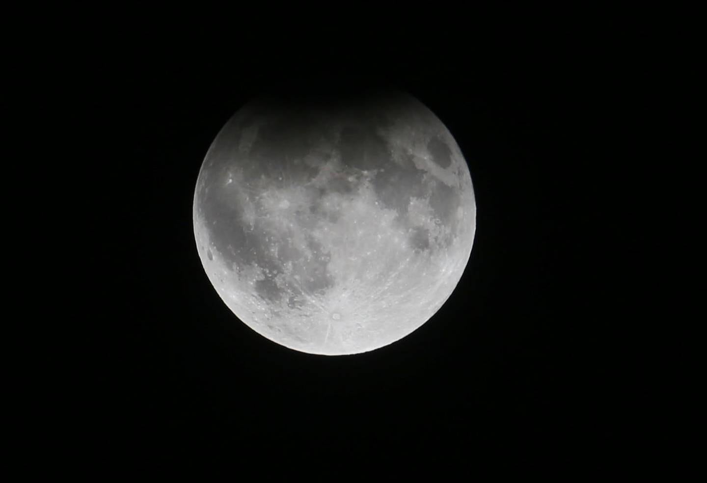 A view of the partial lunar eclipse at it's peak on Tuesday, Sept. 17,  2024 in Princeton. A lunar eclipse occurs when the Earth is between the Sun and the Moon. The next total lunar eclipse will be on Friday, March 14, 2025.