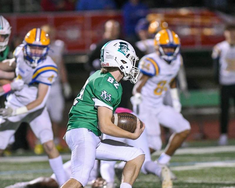 York’s David Baird runs the ball on Friday Oct. 18, 2024, while taking on Lyons Township held at York High School in Elmhurst.