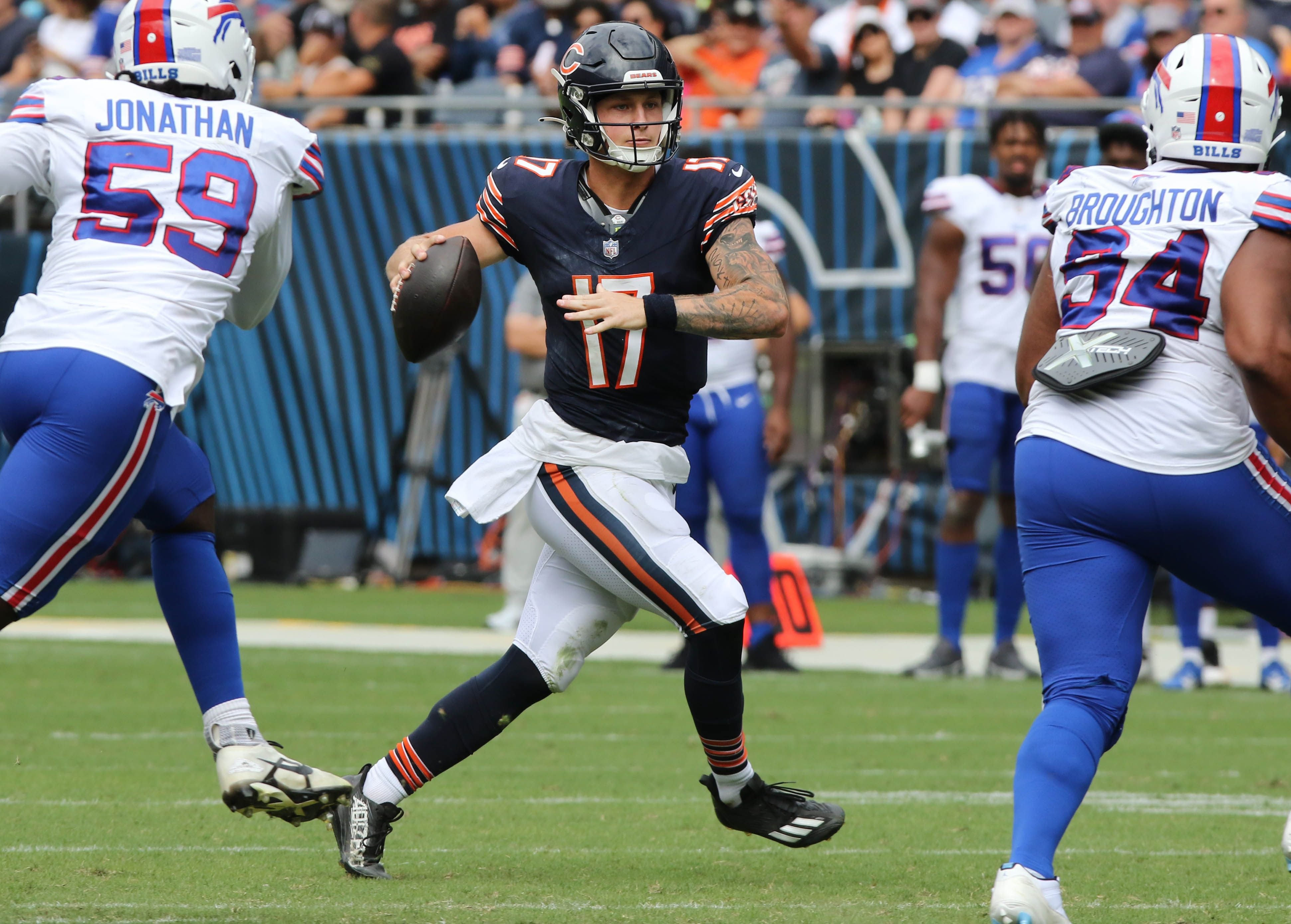 Nathan Peterman or Tyson Bagent? Bears noncommittal on Justin Fields'  backup - Chicago Sun-Times