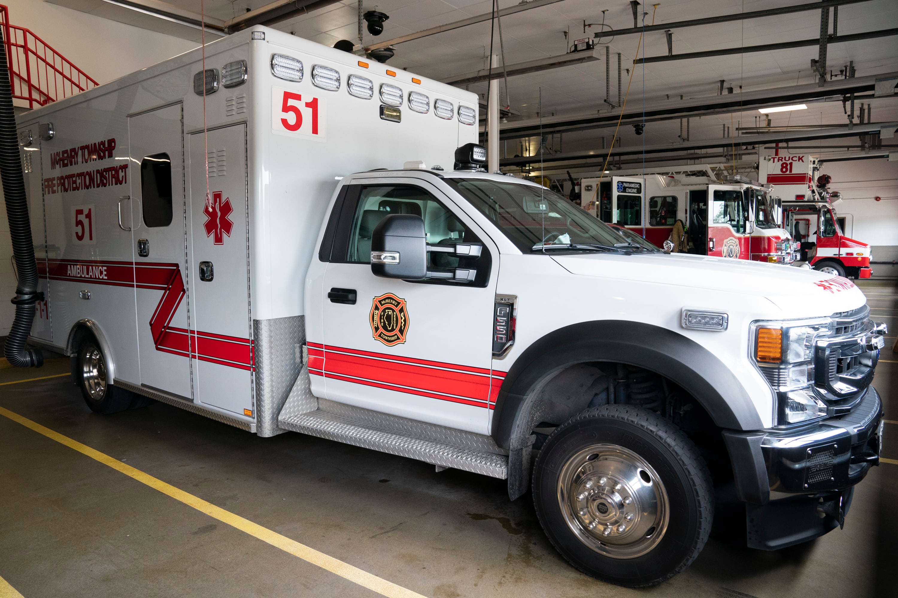 One of McHenry Township Fire Protection District's ambulances photographed on Wednesday, July 20, 2022 at Station 1 in McHenry. The fire department has ordered an additional five ambulances to be put in service. Ryan Rayburn for Shaw Local