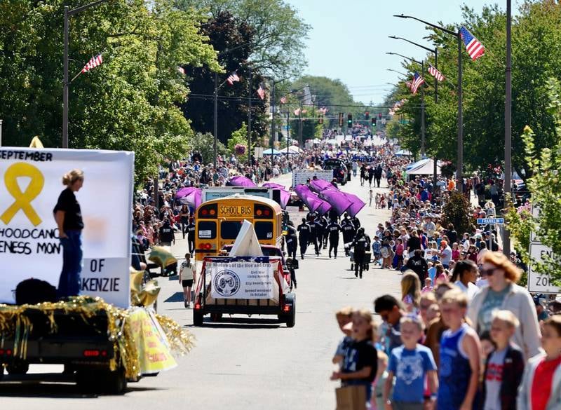 The Homestead Festival Parade rolls along Main Street on Saturday, Sept 7, 2024 in Princeton.