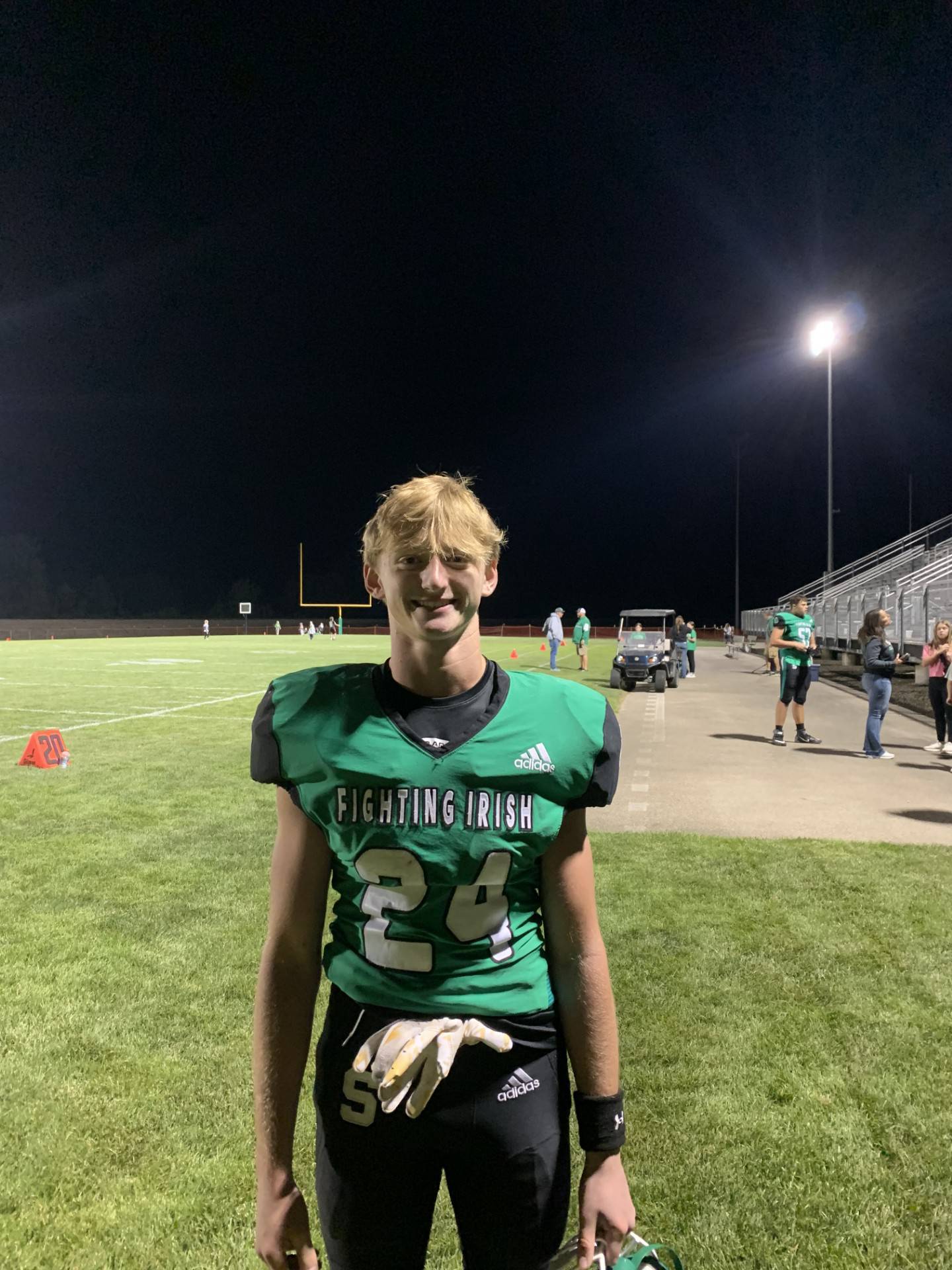 Seneca senior RB/DB Brody Rademacher had 182 yards and three touchdowns in Seneca's 40-0 win over Lisle.