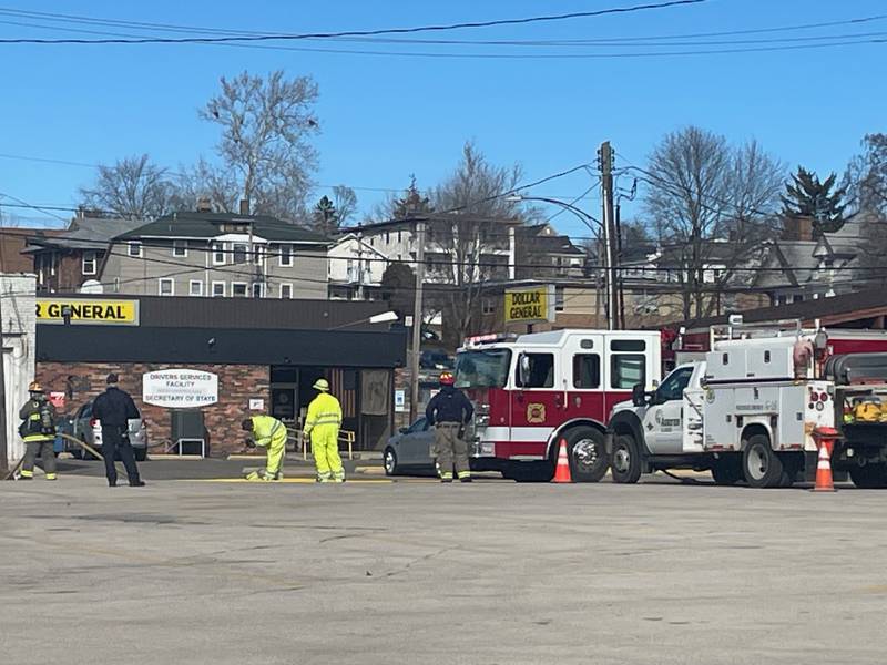 Emergency crews were dispatched Friday, Feb. 9, 2024, after a motorist reportedly struck an upright gas meter. Firefighters were on standby in case of ignition.