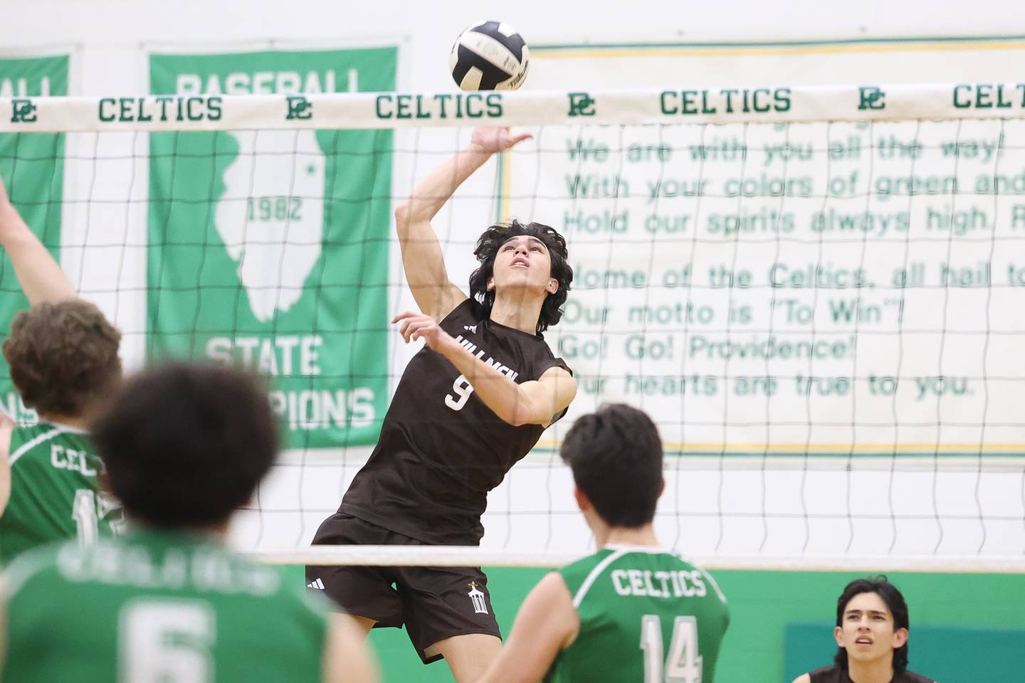 Joliet Catholic’s Miles Czerkies goes up for the shot against Providence on Monday, March 25, 2024 in New Lenox.