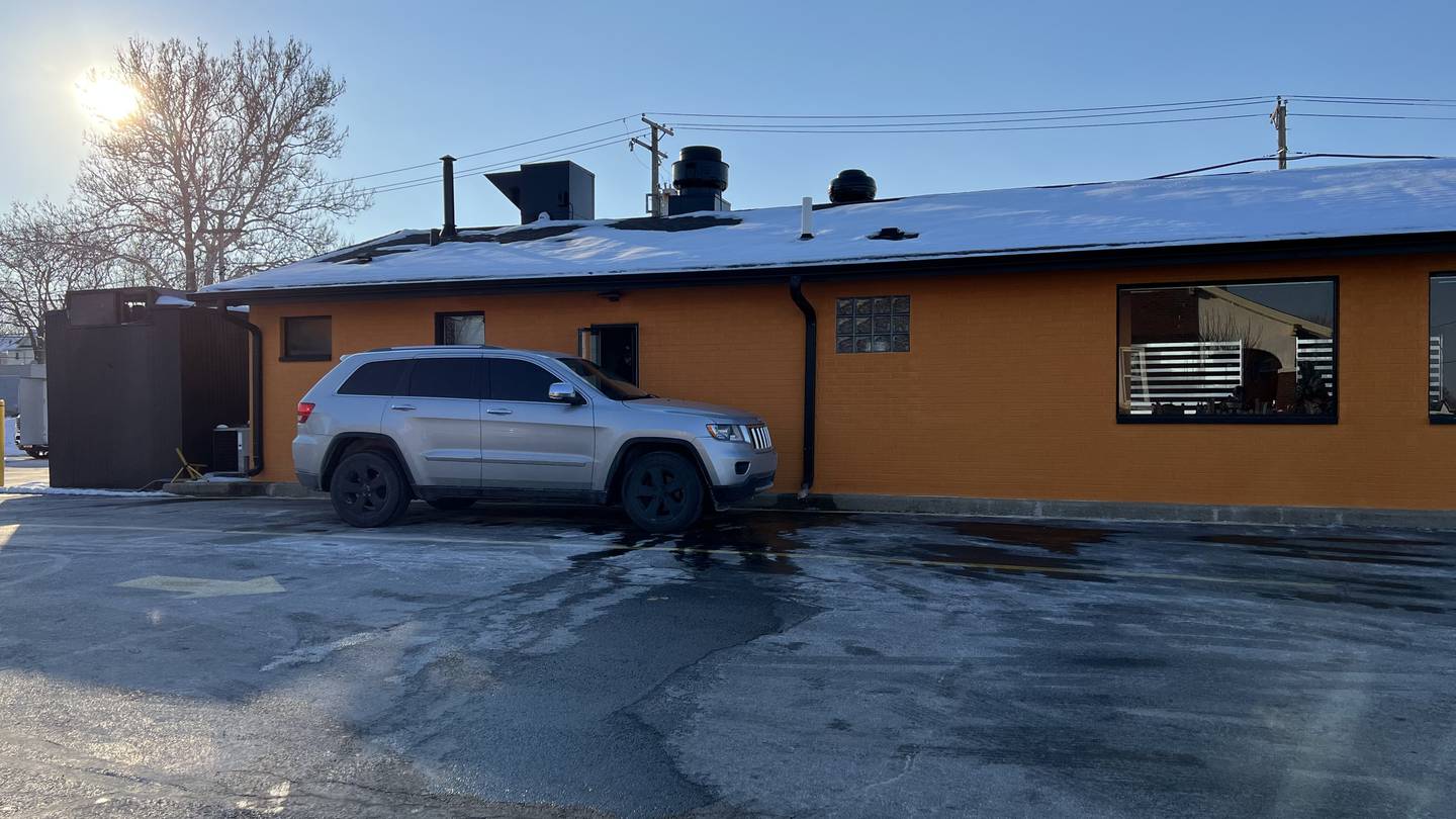 A customer utilizes the Andale Taco Shop drive through on Feb. 2, 2023.