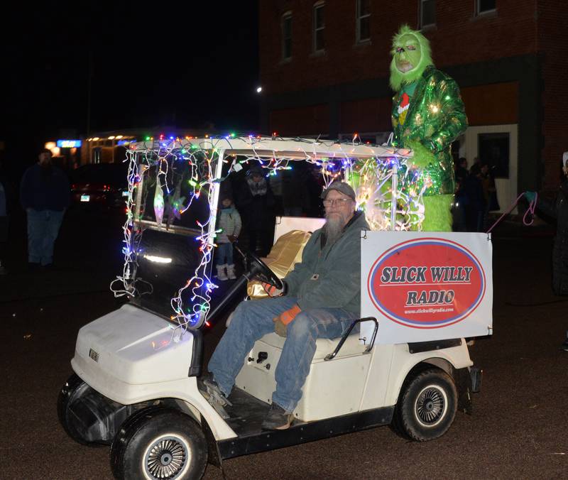 The Grinch made an appearance at the Erie Hometown Holidays Lighted Parade on Saturday, Dec. 2, 2023.