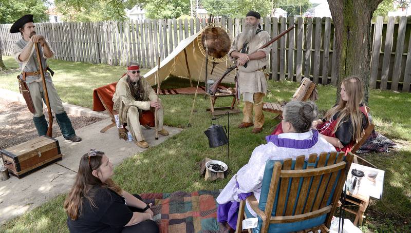 An encampment of early explorers demonstrated the way of life in the 1670s and answered questions Saturday, July 8, 2023, on the Ottawa Historical and Scouting Heritage Museum grounds during Canal Day celebrating the 175th anniversary of the Illinois and Michigan Canal opening