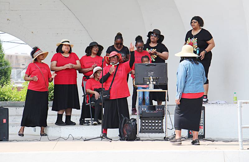 The Friendship Temple of Jesus Christ performs Saturday, June 17, 2023 at a Juneteenth celebration in Sterling. The event celebrates the emancipation of enslaved people in the United States was held at the Grandon Civic Center.