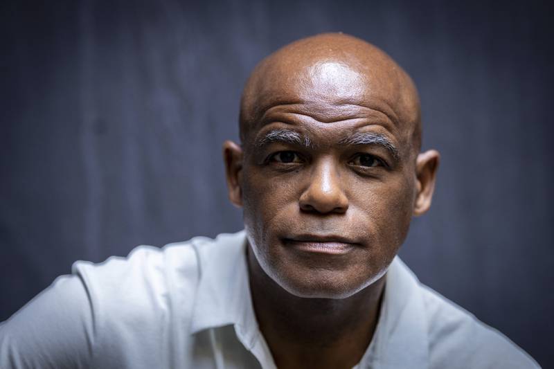 Gene Folkes, a former contestant on "The Apprentice," is photographed in a park in downtown Manhattan on Wednesday, June 5, 2024, in New York. A producer's new account of Donald Trump's behavior on "The Apprentice" is resurfacing allegations about whether he mistreated Black people who appeared on the show. (AP Photo/Stefan Jeremiah)