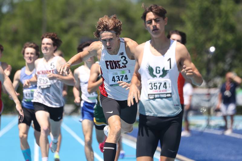 Yorkville’s Owen Horeni takes fourth place in the Class 3A 800-meter state championship on Saturday, May 25, 2024 in Charleston.