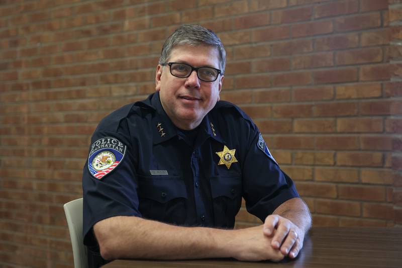 Manhattan Police Chief Jeff Wold poses for a photo. Chief Wold is set to retire in July.