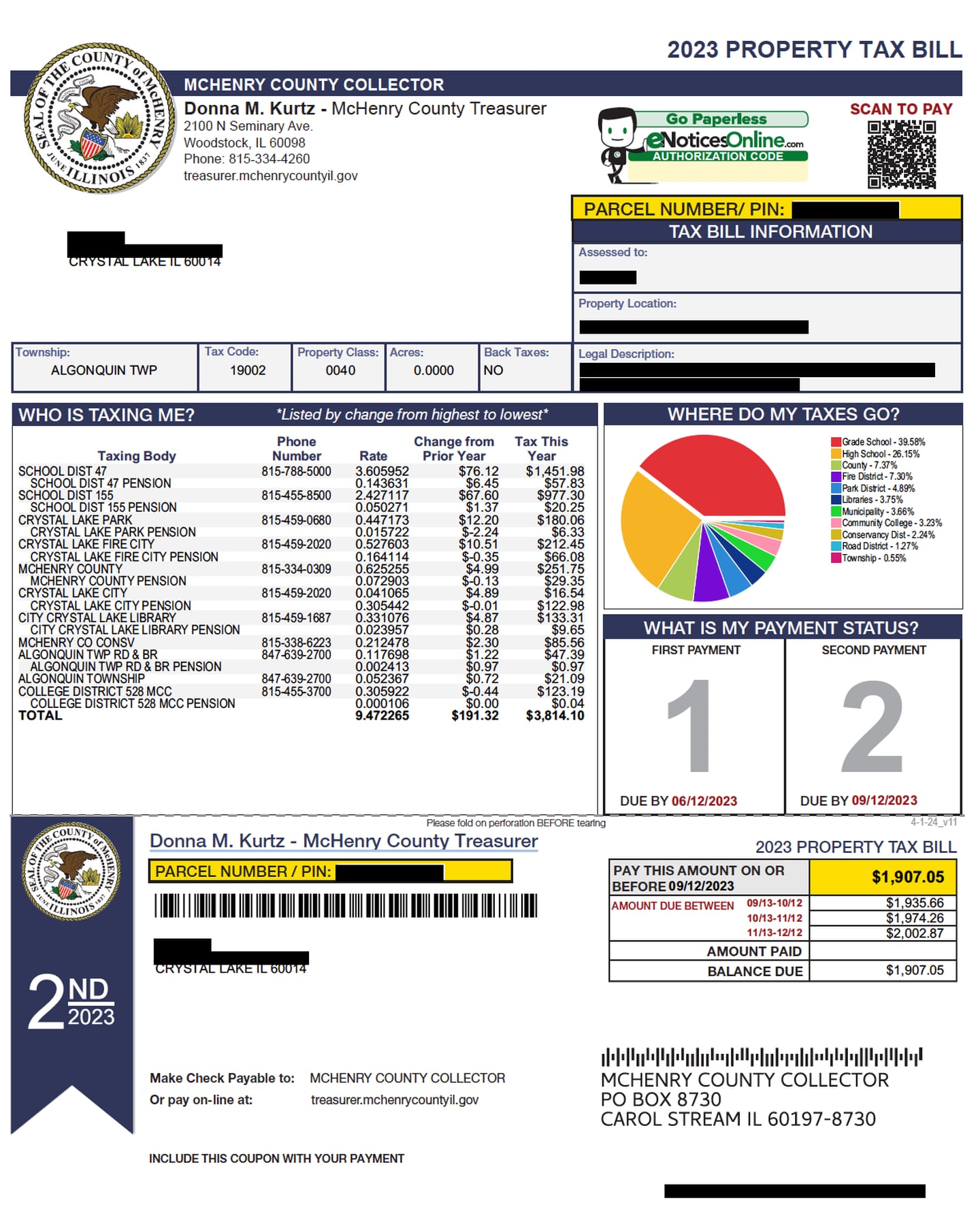 McHenry County debuted a new tax bill design for 2024.