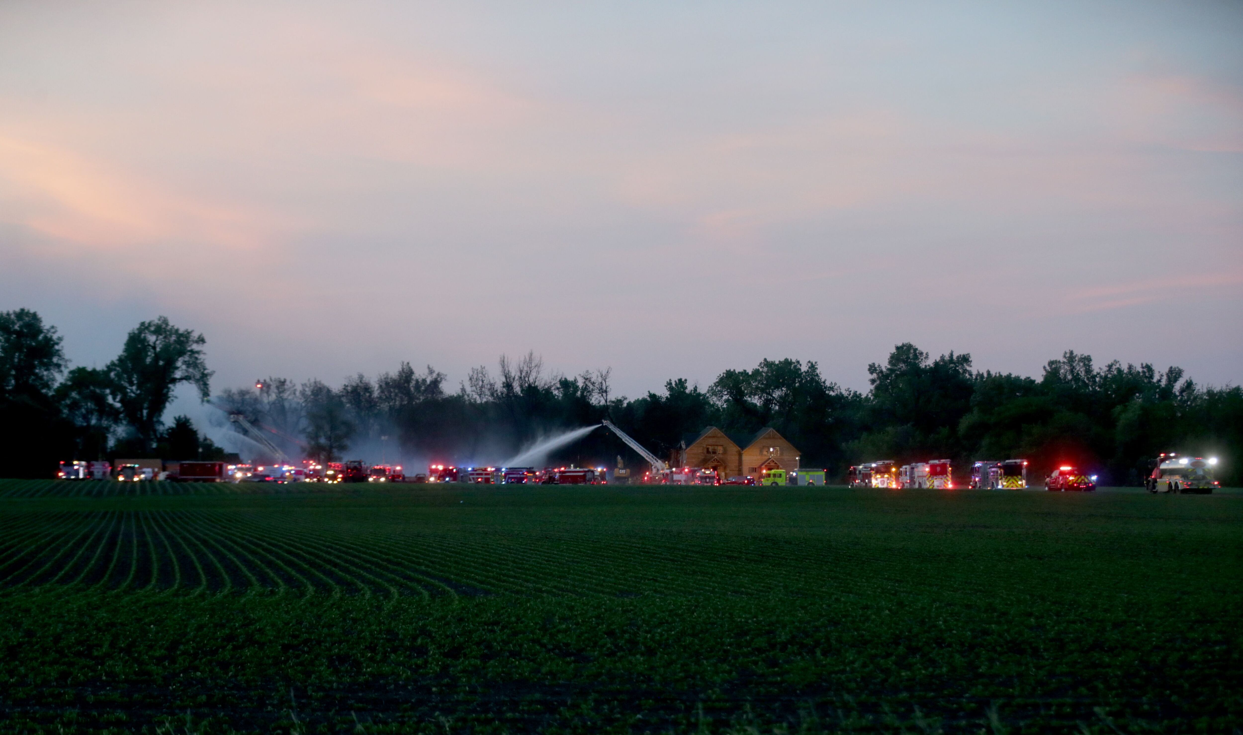 Two Mutual Aid Box Alarm Systems brought firefighters from Bureau, Putnam, and Grundy County along with departments from Morris, Minooka, Plainfield, Braidwood, Wilmington and Newark to fight the fire at Grand Bear Resort on Monday, May 30, 2022 in Utica.