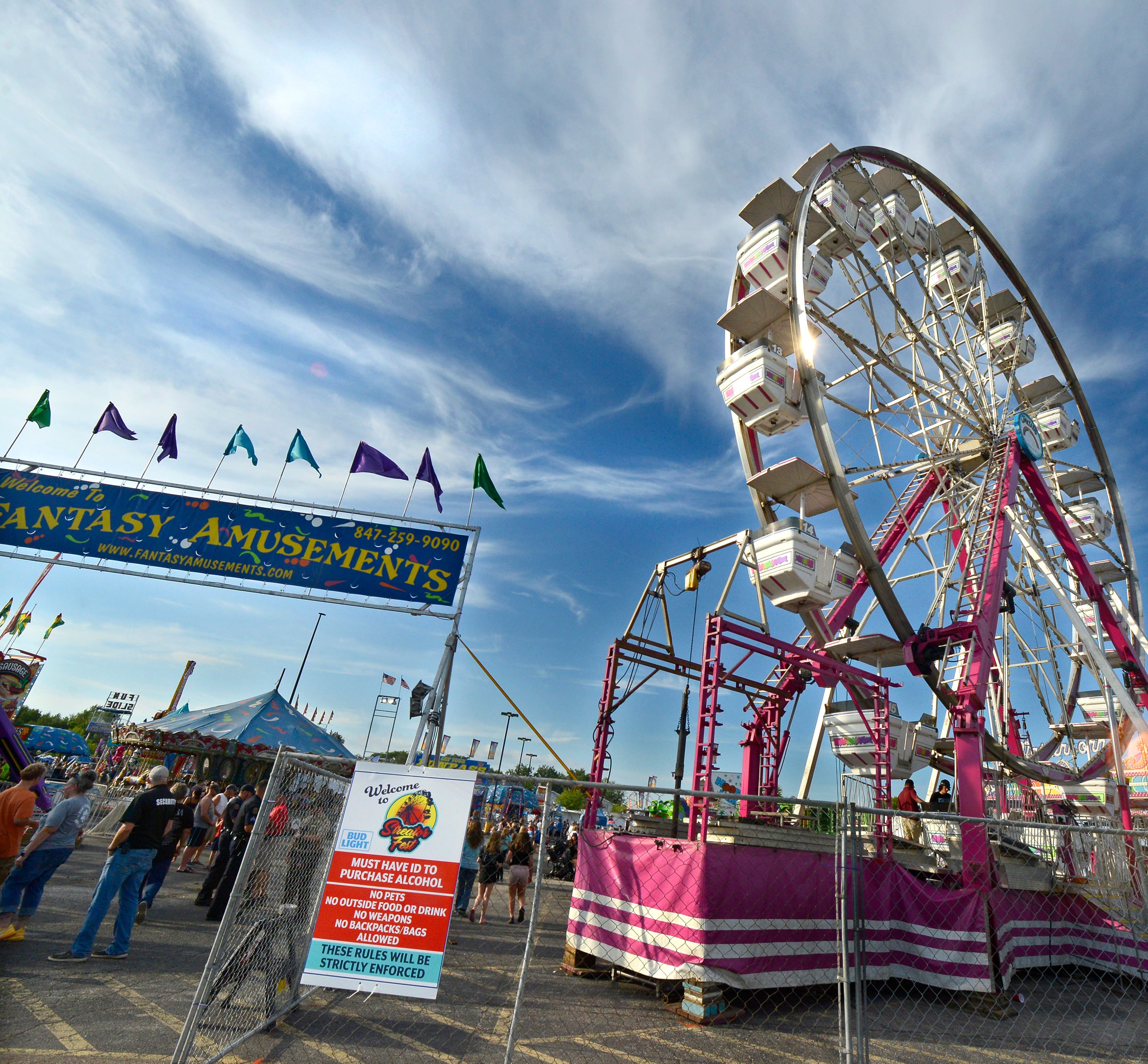 Large crowds attended the Fantasy Amusements carnival Thursday, Aug. 3, 2023, during the opening of Streator Fest at Northpoint Plaza.