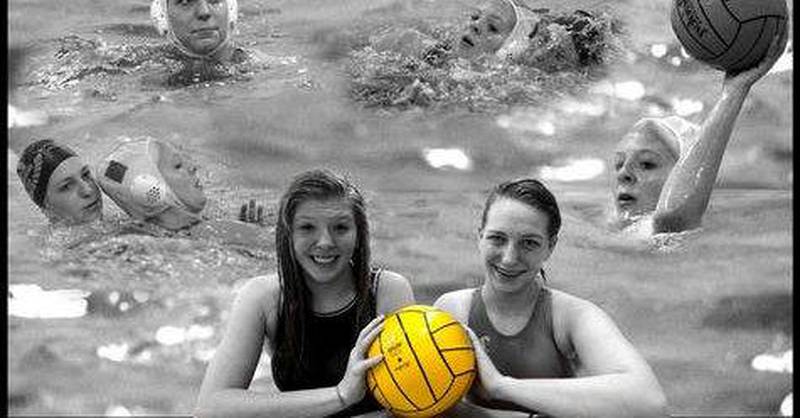 Former McHenry boys water polo team member Becca Dabrowski (left) is shown in 2013.