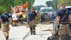 Wisconsin man dies when semitractor overturns in Ogle County