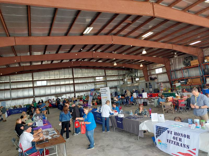 The 2024 Veterans Expo featured 47 booths ranging a variety of veterans programs,  services and products on Thursday, May 16, 2024, at the Illinois Valley Regional Airport in Peru. The event was coordinated by the La Salle County Veterans Assistance Commission.