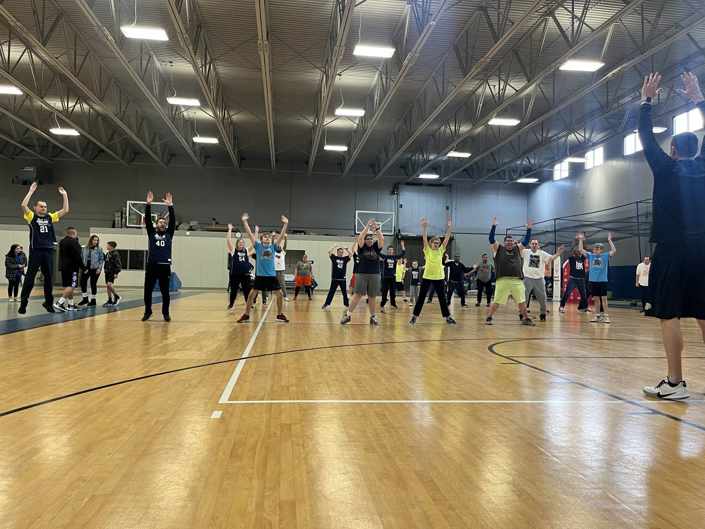 Coaches with Outwork Elite conduct a basketball camp for persons with special needs during its All-Star Camp for Special Olympics Illinois in early November.