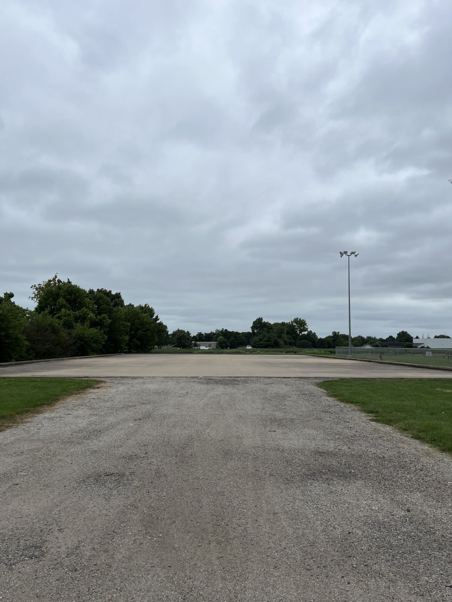 The proposed site at Veteran’s Park. This location is on the southeast side of the park, and east of the dog park