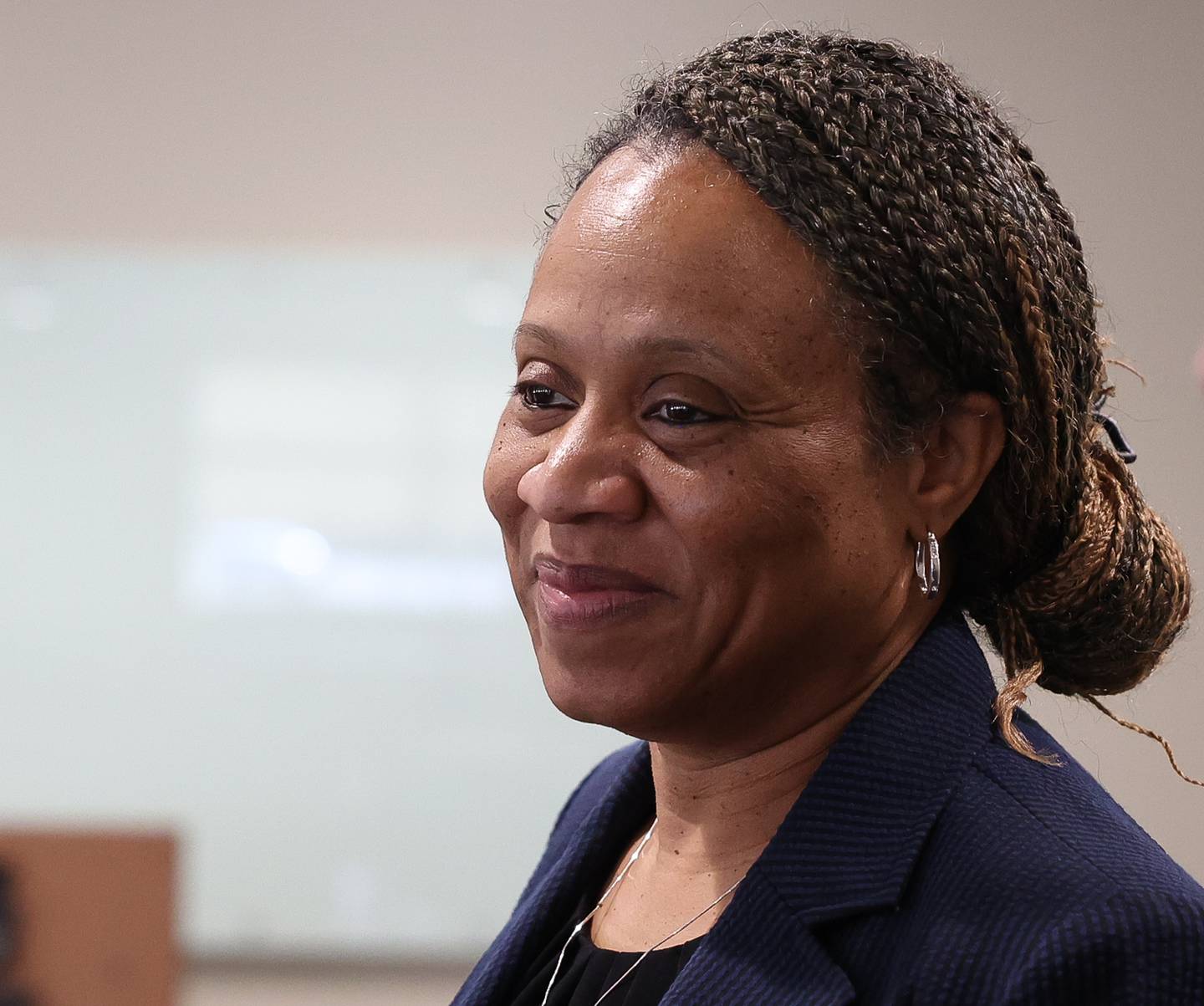 Vista Suarez Fletcher, United States Department of Agriculture Regional Administrator, attends the facility tour for U.S. Representative Lauren Underwood (IL-14) at the Will County WIC Clinic on Wednesday, Feb. 21st 2024 in Joliet.