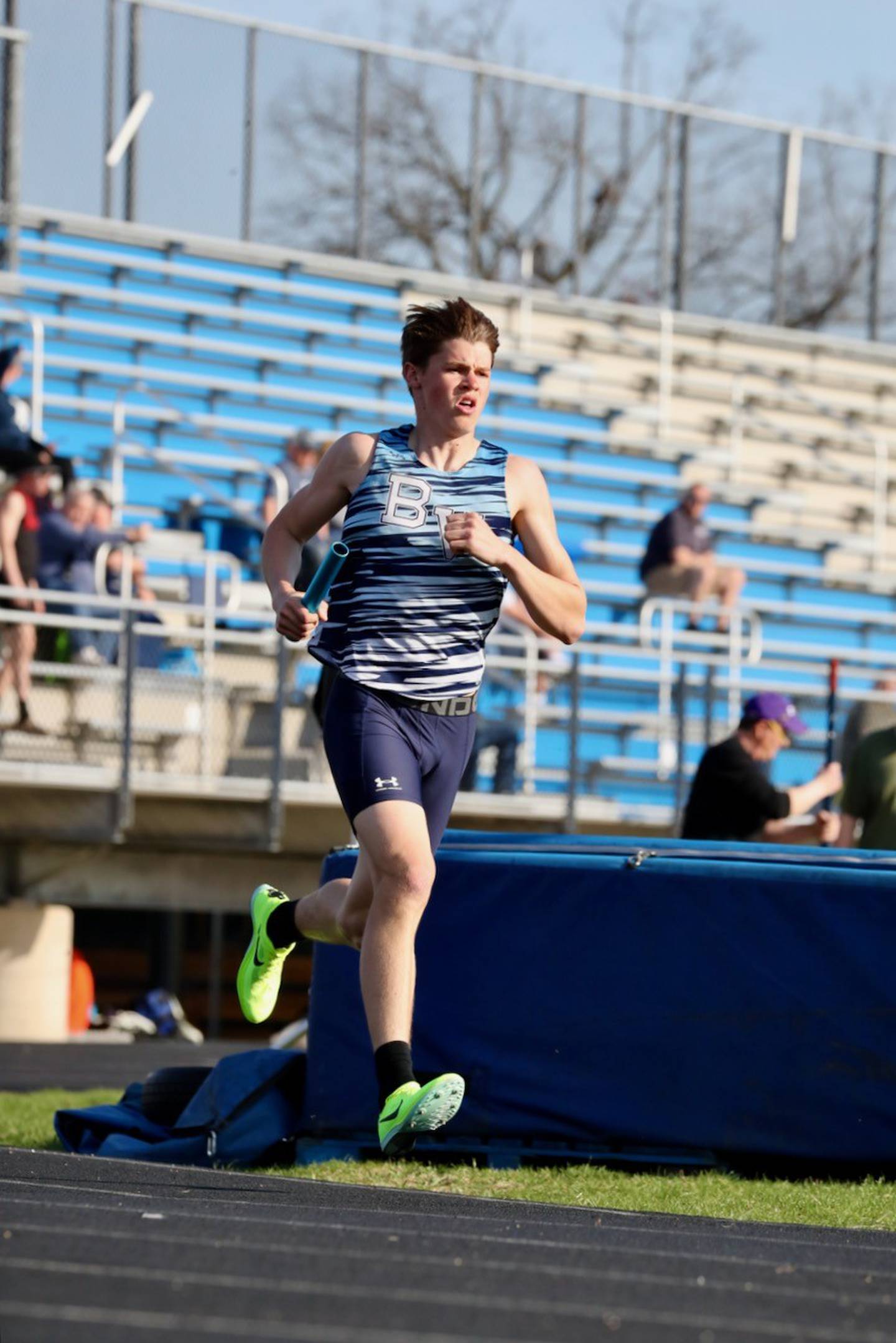 Bureau Valley's Elijah House ran off with the 800 meters in Tuesday's Howard-Monier Invite.