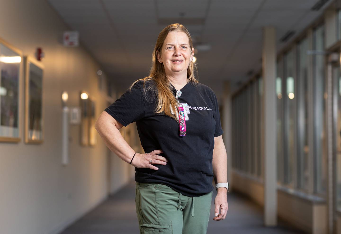 Rachel McDonnell is the longest tenured Sexual Assault Nurse Examiner (SANE) at Advocate Sherman Hospital in Elgin. She became a SANE in April of 2019. Photographed at Advocate Sherman Hospital in Elgin on Wednesday, March 20, 2024