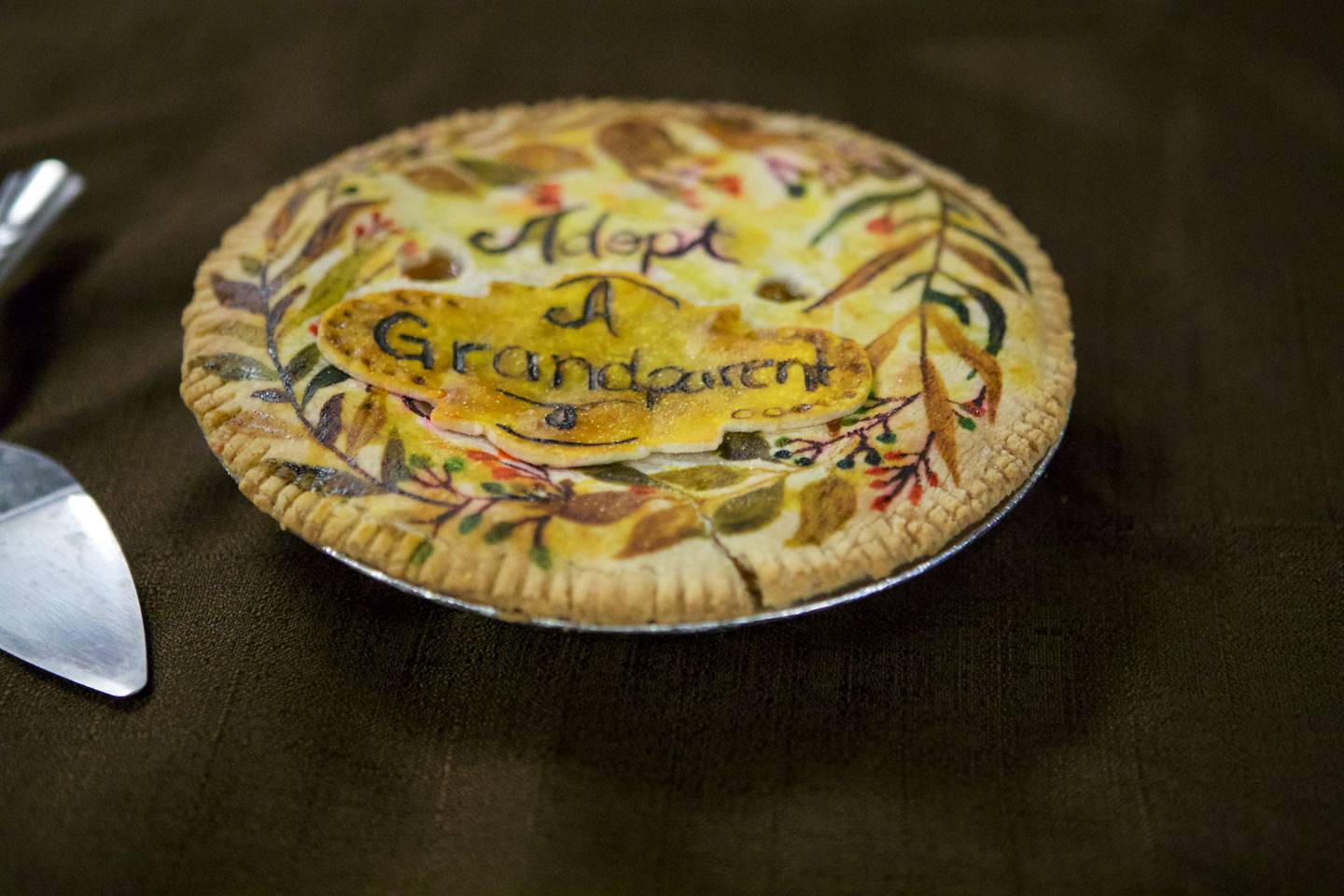 An adopt-a-grandparent pie for during a Thanksgiving dinner for residents at Gable Point Senior Housing on Saturday, Nov. 19, 2022, in Crystal Lake.