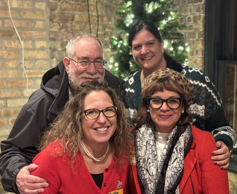 Officers of the new  PFLAG Geneva/Tri-Cities chapter gathered at their first meeting in December. The group was officially established as a nonprofit in January. Back row Jen (left),  Stephanie; front row Chapter President Elaine McClure (left) and Angela.