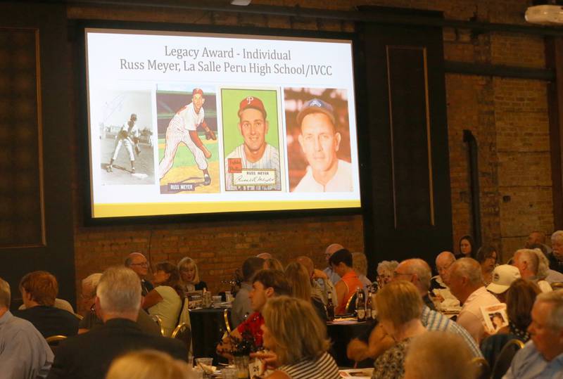 Russ Meyer known as the "Mad Monk" was inducted into during the Illinois Valley Sports Hall of Fame posthumously on Thursday, June 6, 2024 at the Auditorium Ballroom in La Salle.