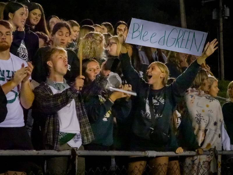 St. Bede students cheer on team on Friday, September 6, 2024 at St. Bede in Peru.