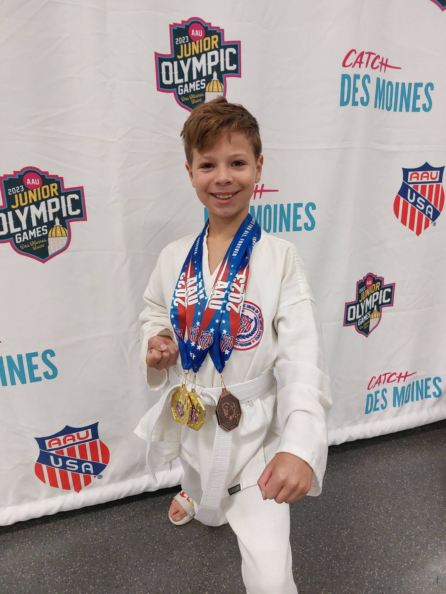 Three Marengo boys competed, won medals in AAU Junior Olympic Games in