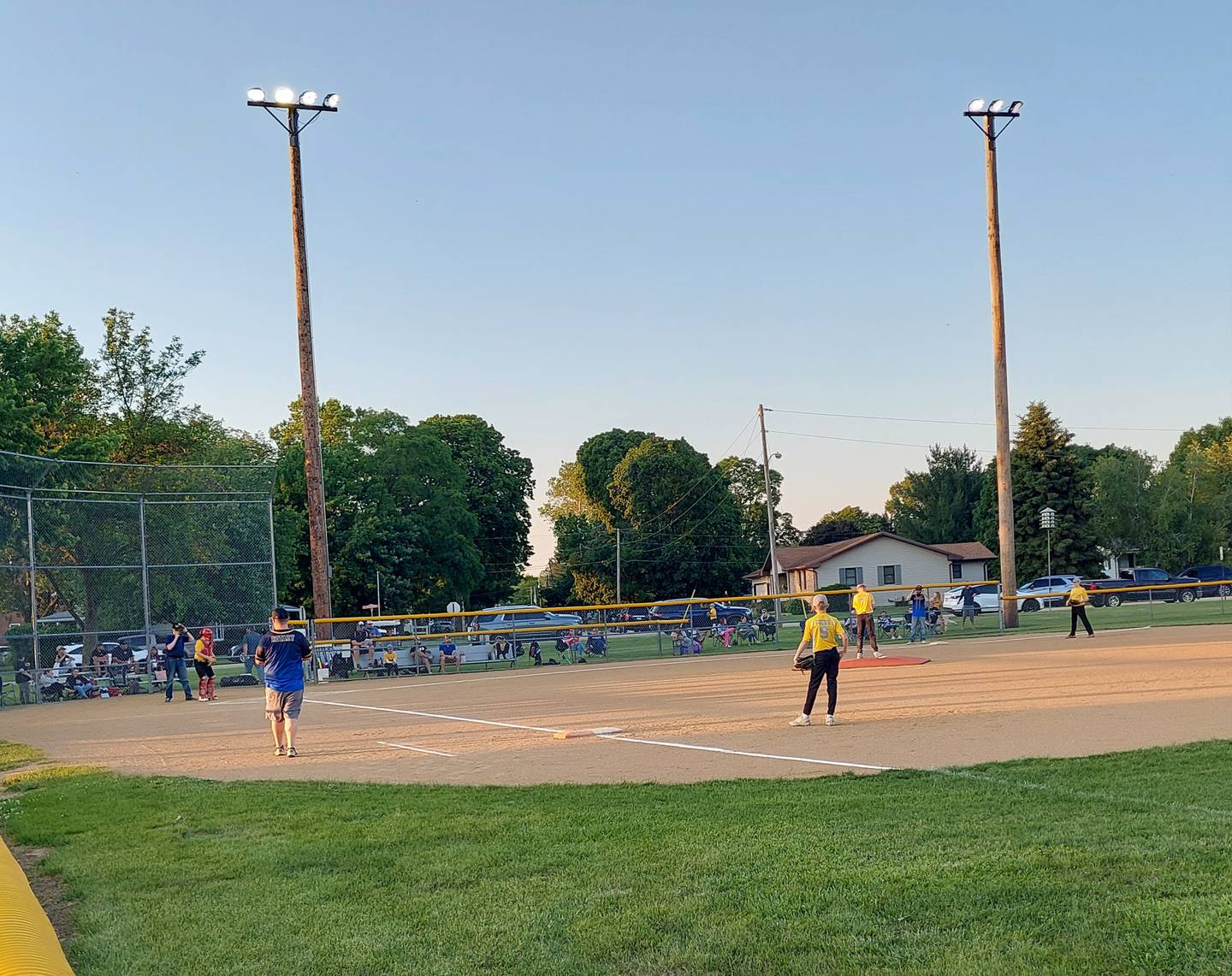 Hennepin Little League plays its first game Wednesday, May 22, 2024, under the new lights.