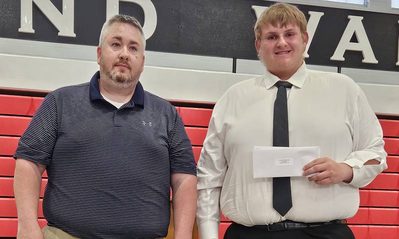 The Vactor Scholarship was presented by Ben Bacha to Darin Schultz.