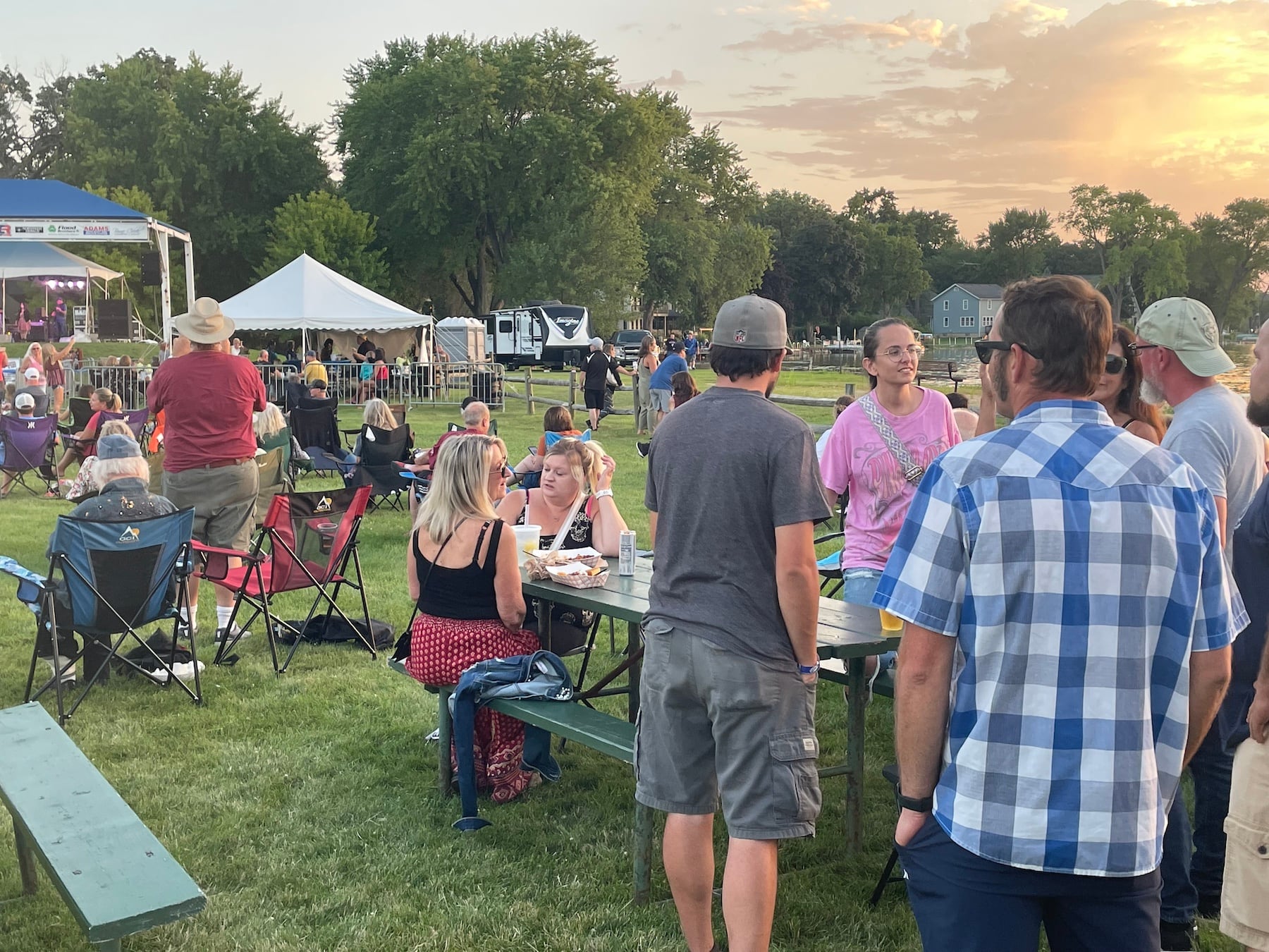 Friends gather at Petersen Park for Bands, Brews & BBQ 2023. This year's fest is Aug. 16-18, with funds raised going to McHenry Area Rotary charities.