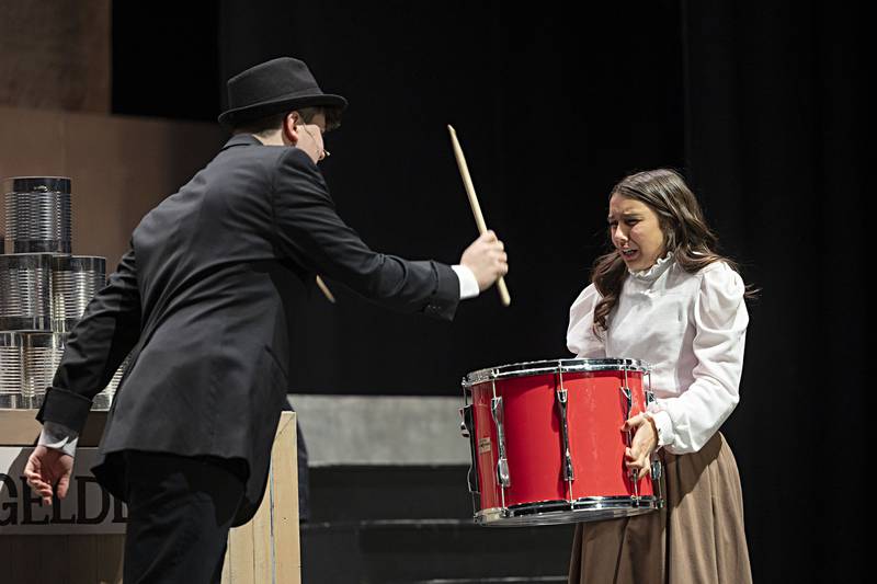 The Young Actor group of The Dixon Historic Theatre rehearse a scene from “Hello, Dolly” Wednesday, Jan. 10, 2024.