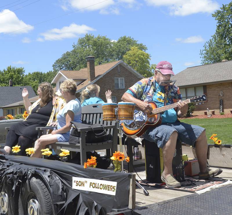 The Marseilles Methodist Church provided some live music as they made their  way down Broadway Sunday in the Marseilles Fun Days Parade.