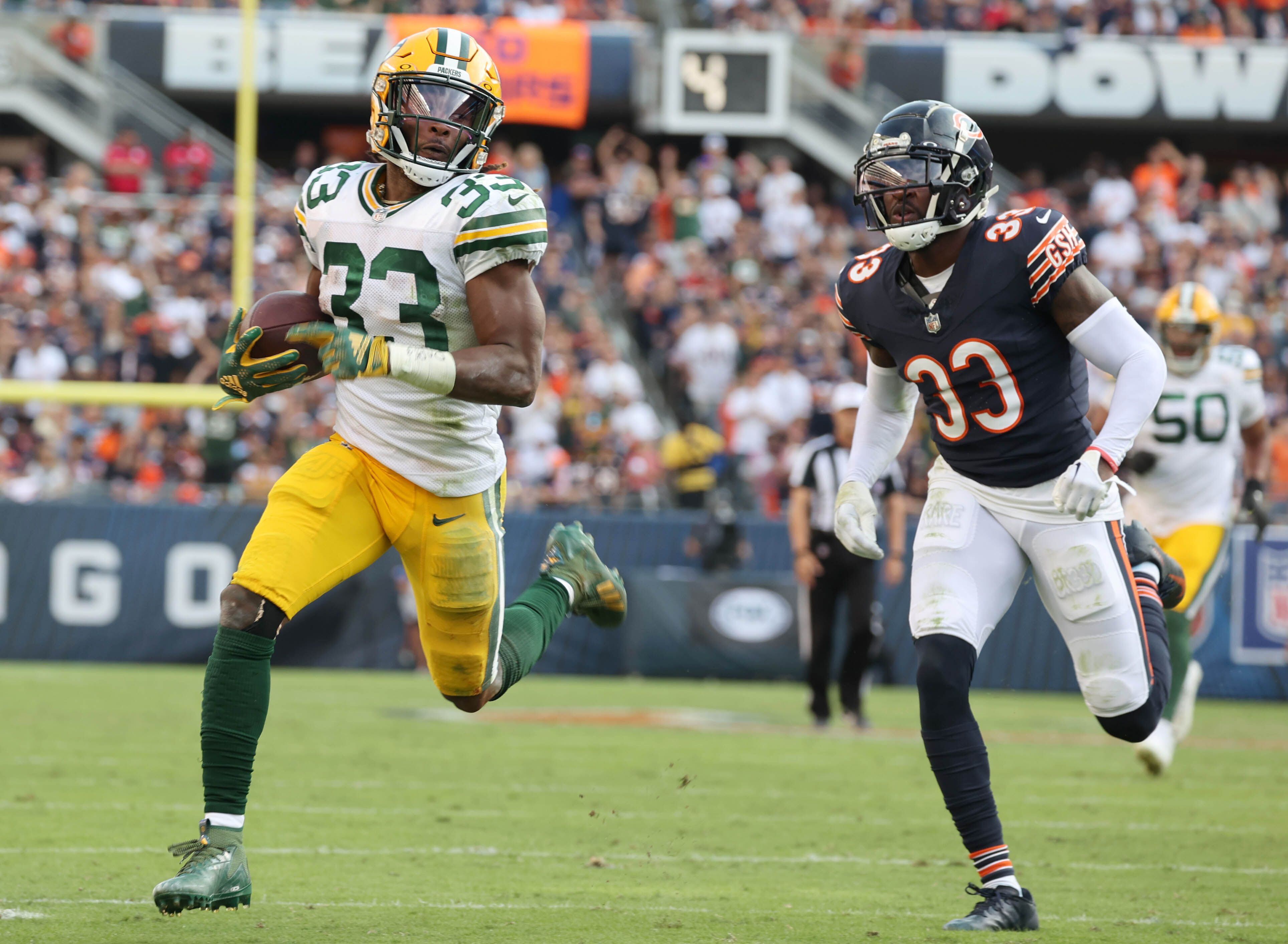 Check out Eddie Jackson's pick six for the Chicago Bears 