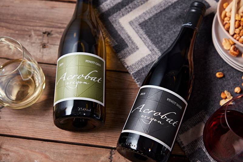 Oregon winemaker Tim Jones has turned out an excellent pair of wines at a great value with the Acrobat Pinot Gris 2019 ($19) and Acrobat Pinot Noir 2019 ($19).