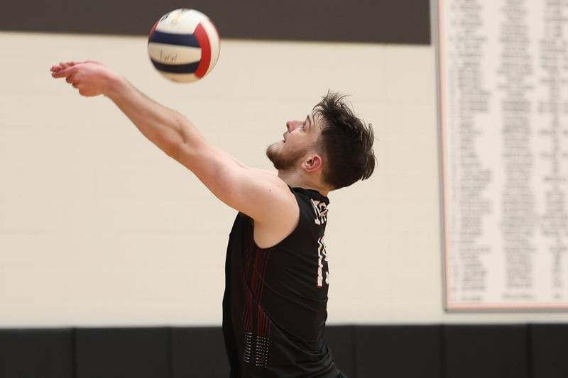 Plainfield North’s Clole Clarke keeps the ball in play against Lincoln-Way West on Monday, March 18, 2024 in New Lenox.