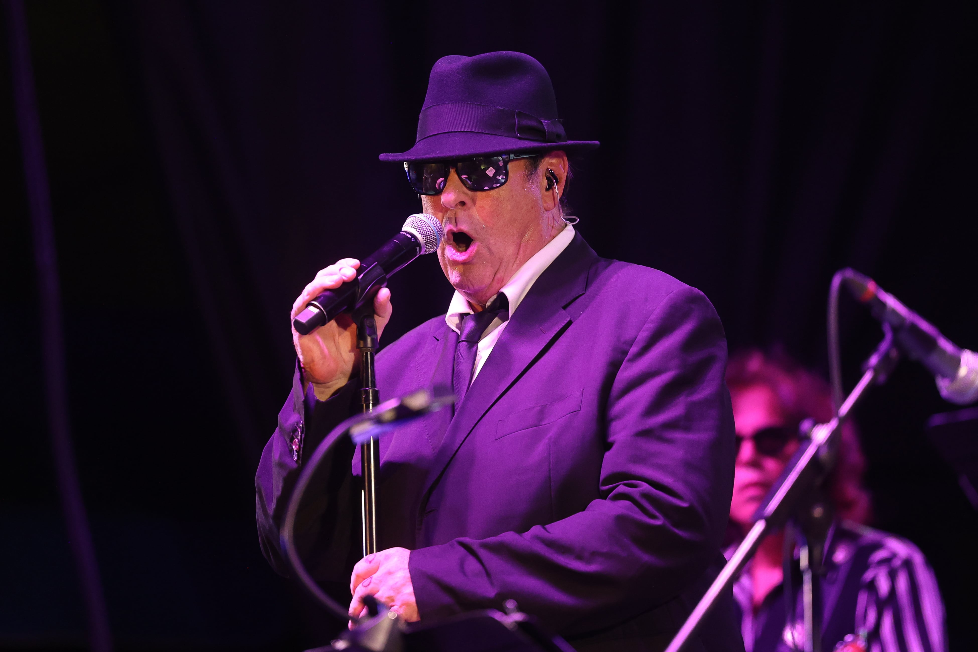 Dan Aykroyd, aka Elwood Blues, performs at Blues Brothers Con: The Sequel on Saturday, Aug. 17, 2024 at the Old Joliet Prison.