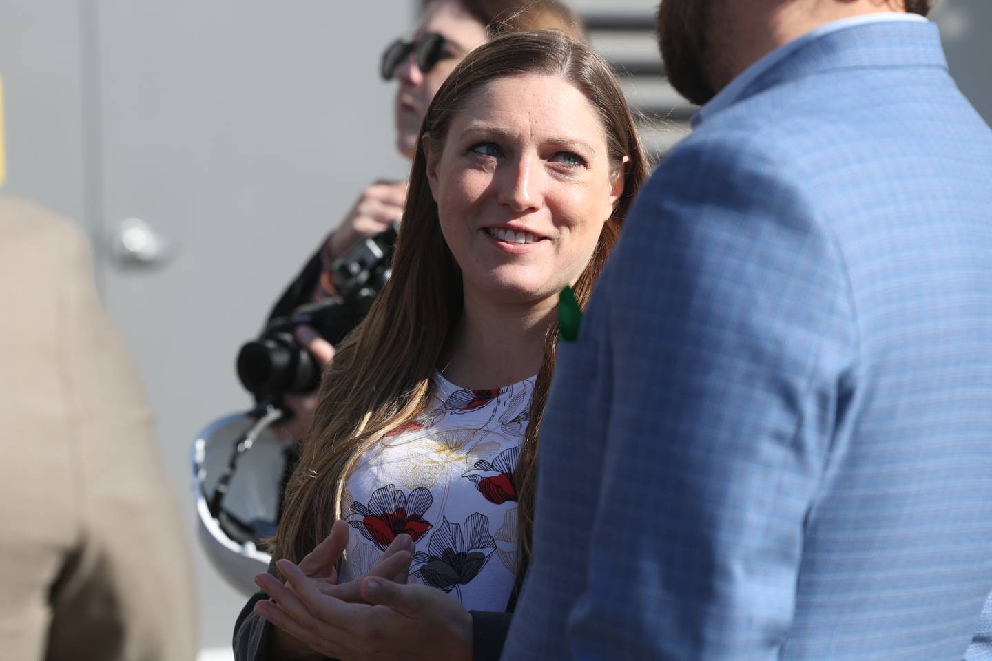 Will County Board Member Rachel Ventura attends the Renewable Natural Gas Plant ribbon cutting ceremony on Friday in Wilmington.