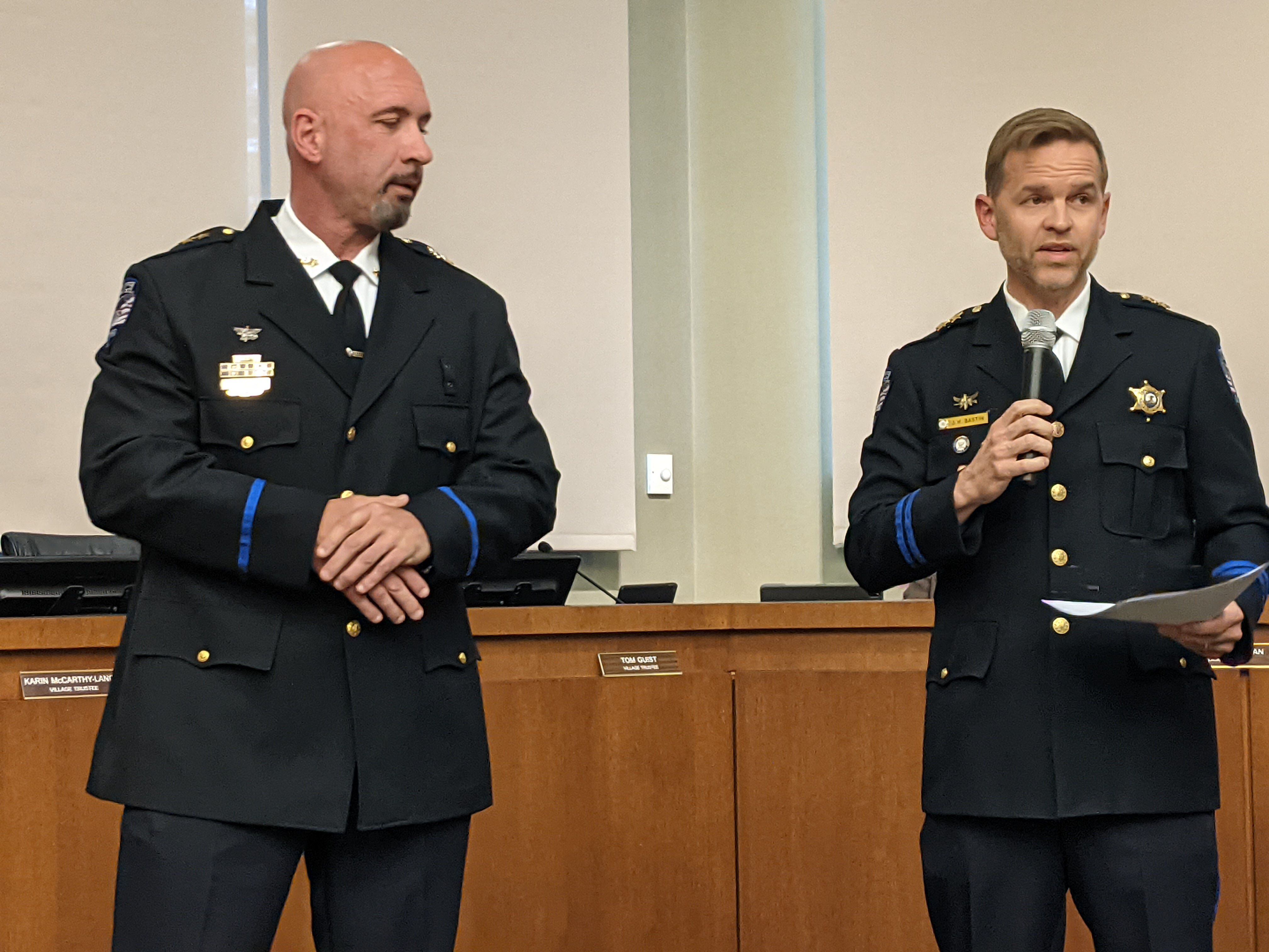 Chief Burgner and Detective - Village of Oswego Police, IL