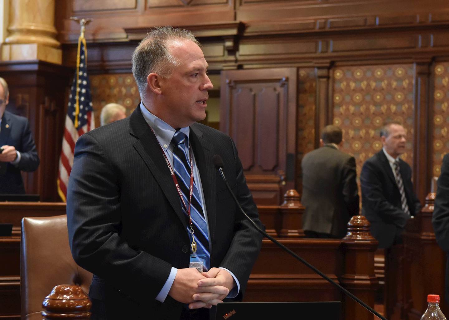 State Sen. Craig Wilcox, R-McHenry, on during Senate floor debate on HB 4637 on Nov. 27, 2018.