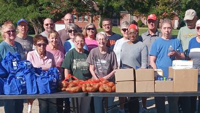 Mobile food pantry in Mt. Morris on Oct. 24